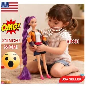 K-Pop Demon Hunter RARE 21in Singing Doll | Life-Size Barbie | Movable Joints